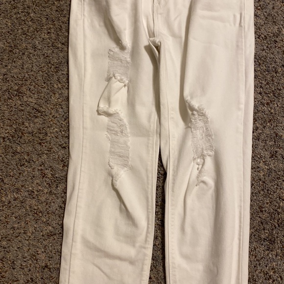 Just Black White Distressed  Skinny Jeans Preowned Womens Size 29 Comfortable - Picture 4 of 8